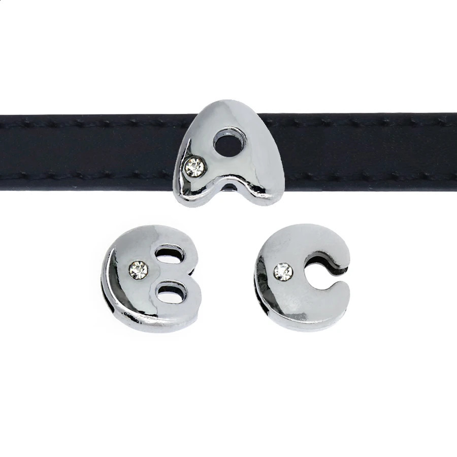 200pcs 8mm Fat Slide Letters Charms Bracelet Women Jewelry Making Slide Alphabet A-Z DIY Wristband Belt Keychain Pet Collar 260623 - view 4
