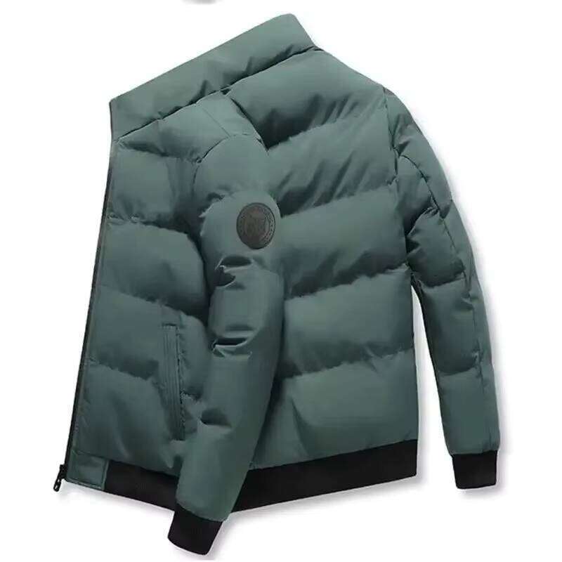 2024 Autumn/Winter Solid Color Outdoor Leisure Sportswear Fashion Men's Top Clothing Street Style Thick Warm Zipper Jacket J260626 - view 4