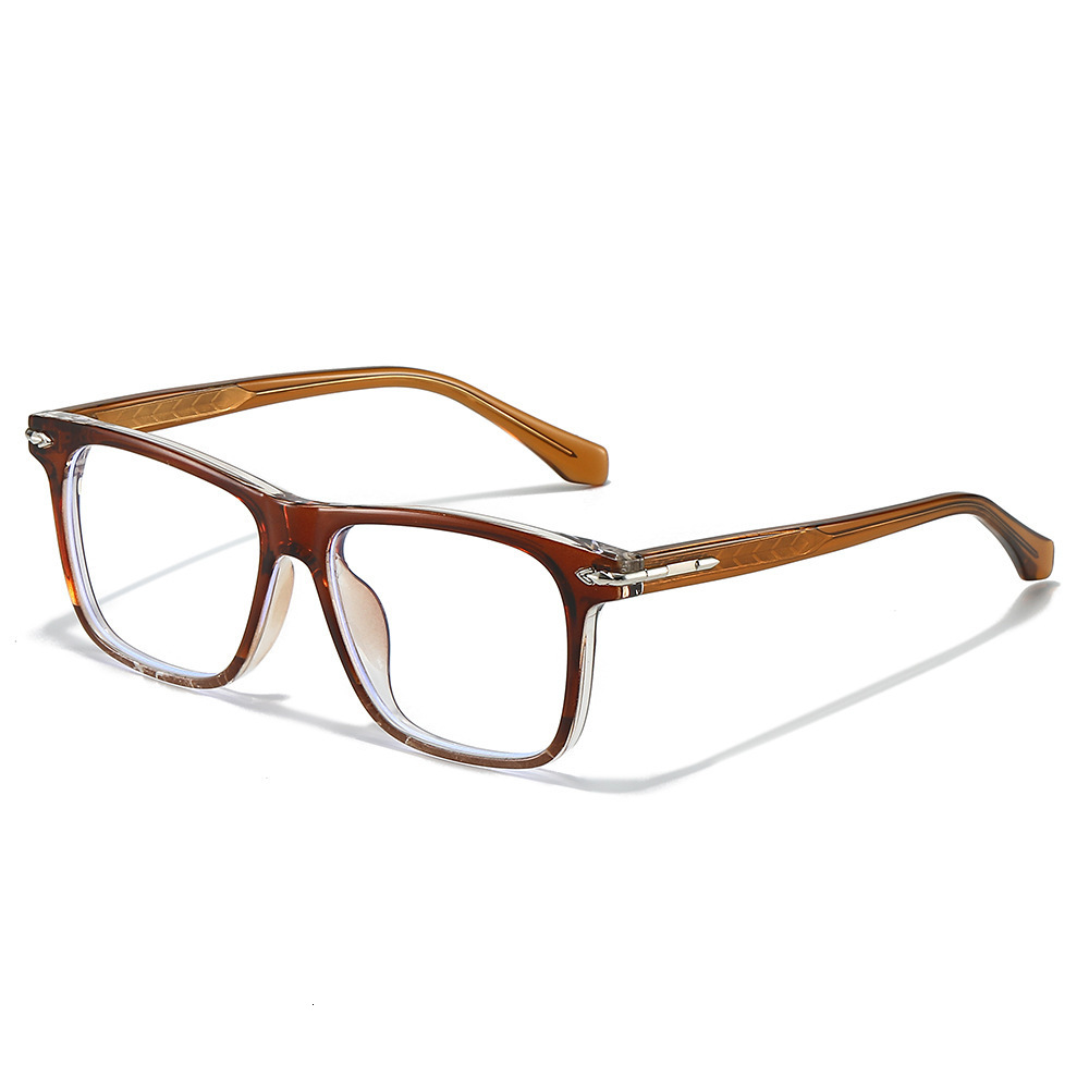 2026 Retro Artistic Square Frame Tr90 Eyeglass Frame, Simple And Stylish, Versatile, Blue Light Blocking, Unisex Eyeglasses - view 4