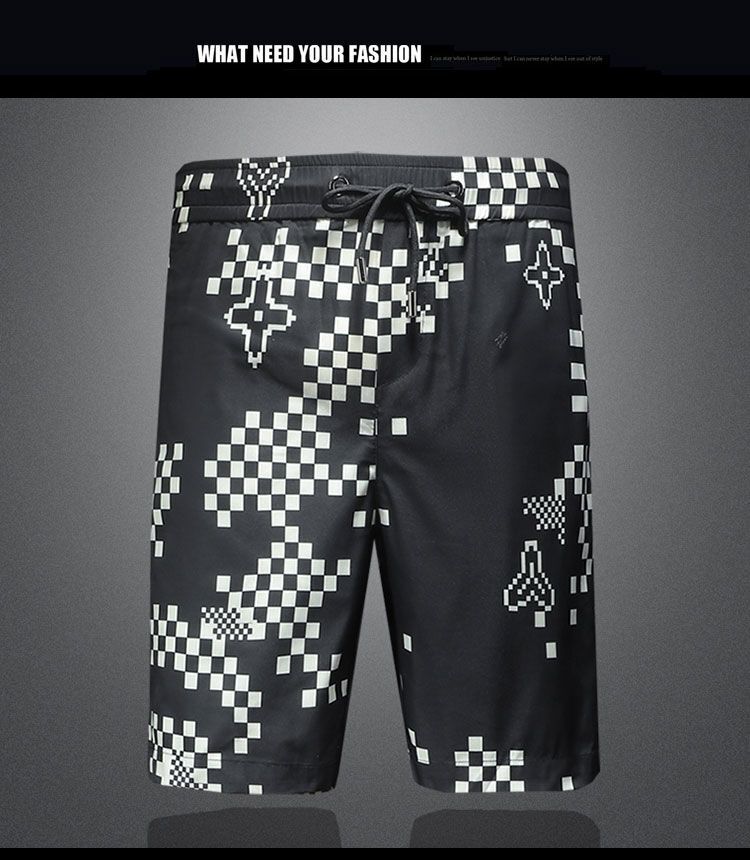 2025 Summer New Men's Casual Shorts, Fashionable Versatile, Beach Quick-Dry Straight Pants, Stylish And Unique Printed Trend
