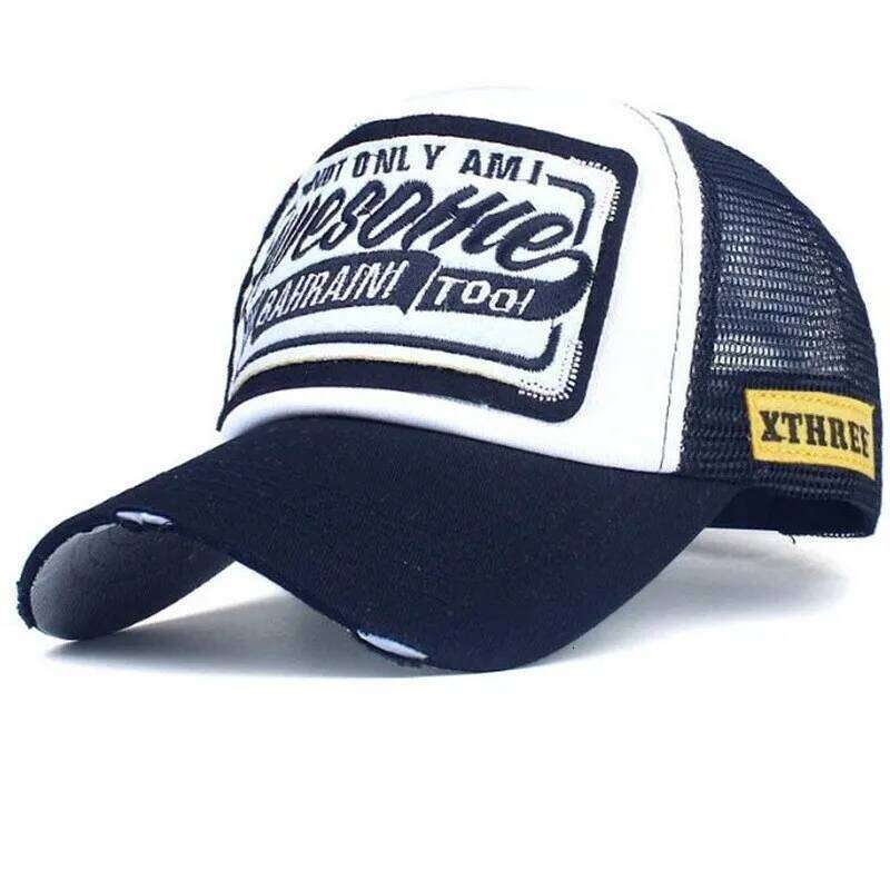 Spring And Summer New Embroidery Letter Awesome Women's Baseball Mesh Hat Men's Outdoor Sunscreen Cap W260626 - view 6