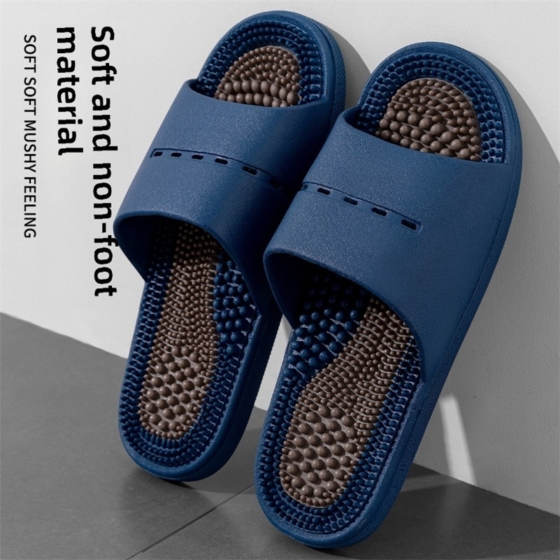 Massage Slippers Mens Summer Indoor Home Bathroom Bath Sole Acupoints Foot Therapy Non-slip Sandals Mens Men Slippers Shoes 260625