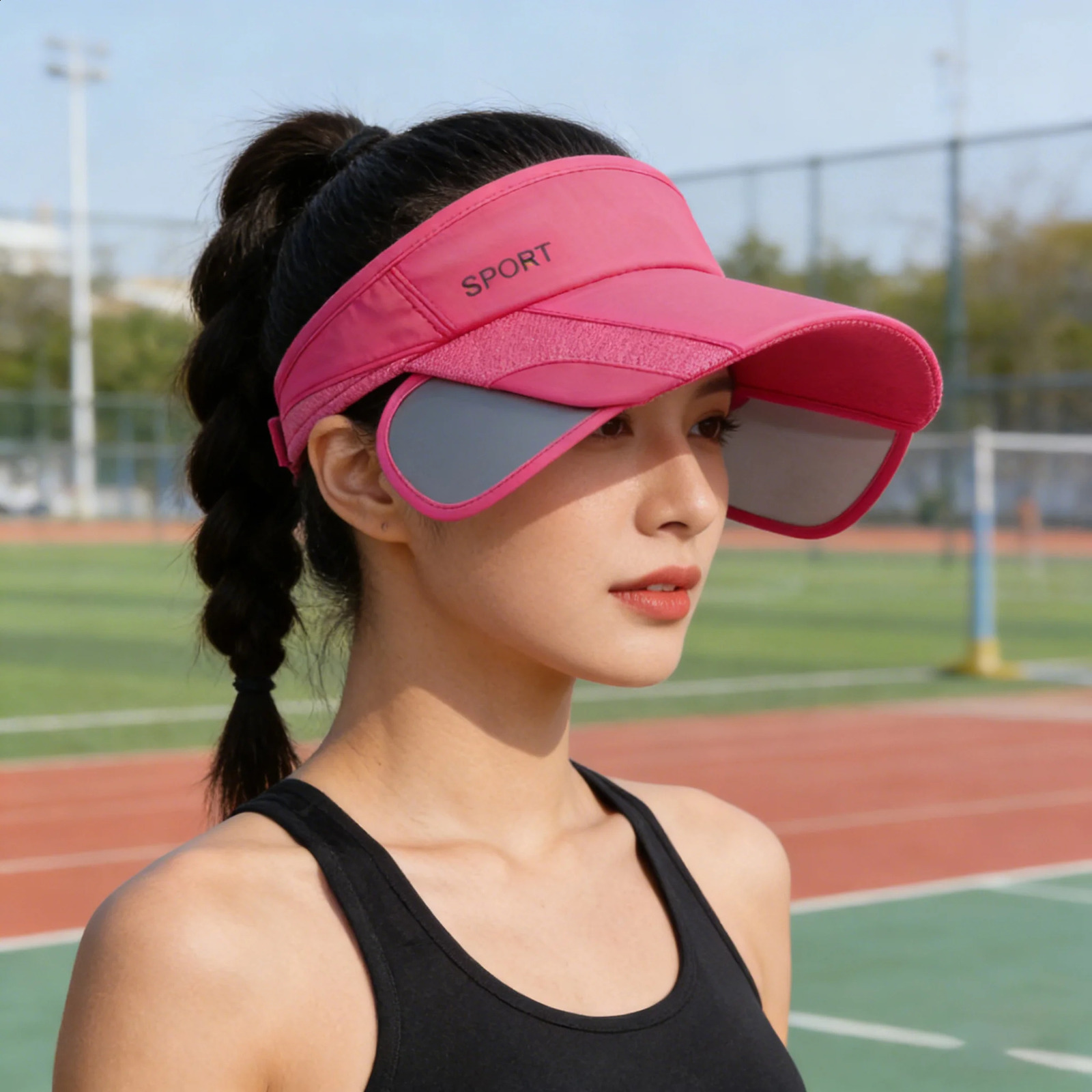 1PC Womens Hats with A Pull-out Brim Summer Sun Visor A Retractable Brim for Face Protection AKorean-style Large-brim Cycling 260625 - view 6