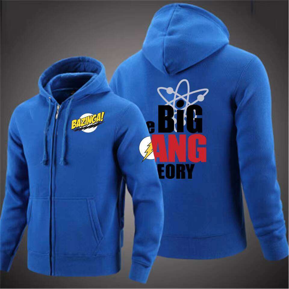 2021 Spring Autumn New The Big Bang Theory Printed Men's Solid Color Zipper Coat High street Harajuku S tyle Hoodies Sweatshirt W260626 - view 3