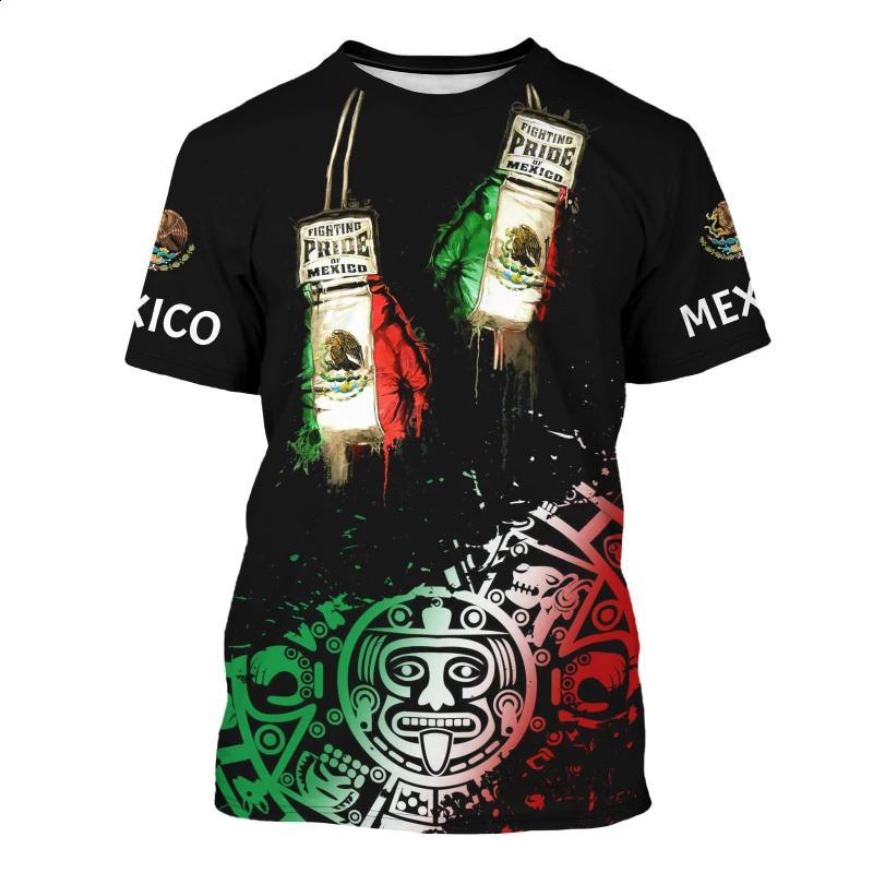 Mexico Flag 3d Printed Men T Shirt Fashion Emblem Pattern Short Sleeve Oversized Tshirt Casual Oneck Tee Sports Gym Top 260626 - view 3