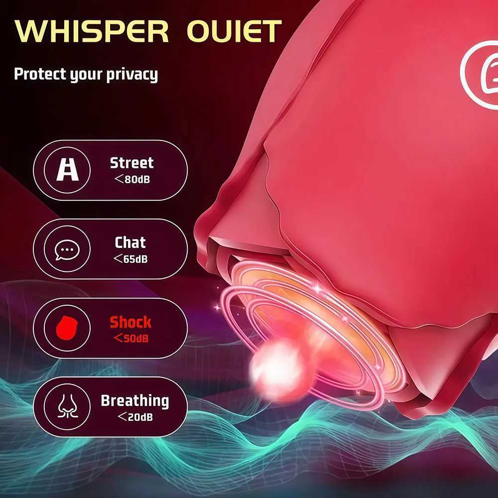 Vibrator 10 Speed Rose Suker G-spot Dildo Clitoris Stimulating Sucking Female Sex Toy USB Rechargeable Rose-shaped Mini Massager M260626 - view 3