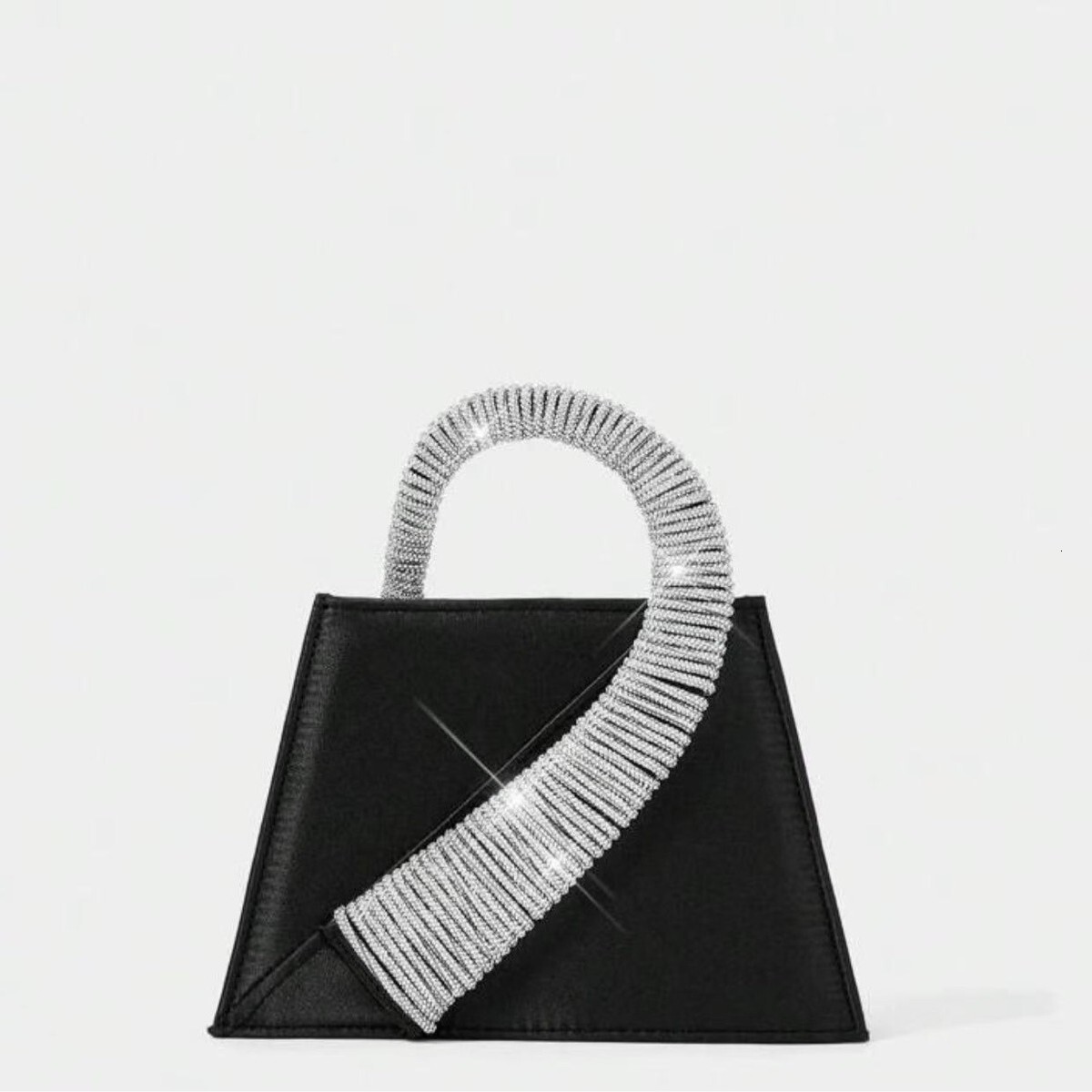 New Women S Bags Bring Diamond Embellished Fairy Super Shiny Rhinestone Trapezoidal Bag Shoulder Crossbody Handbag - view 4