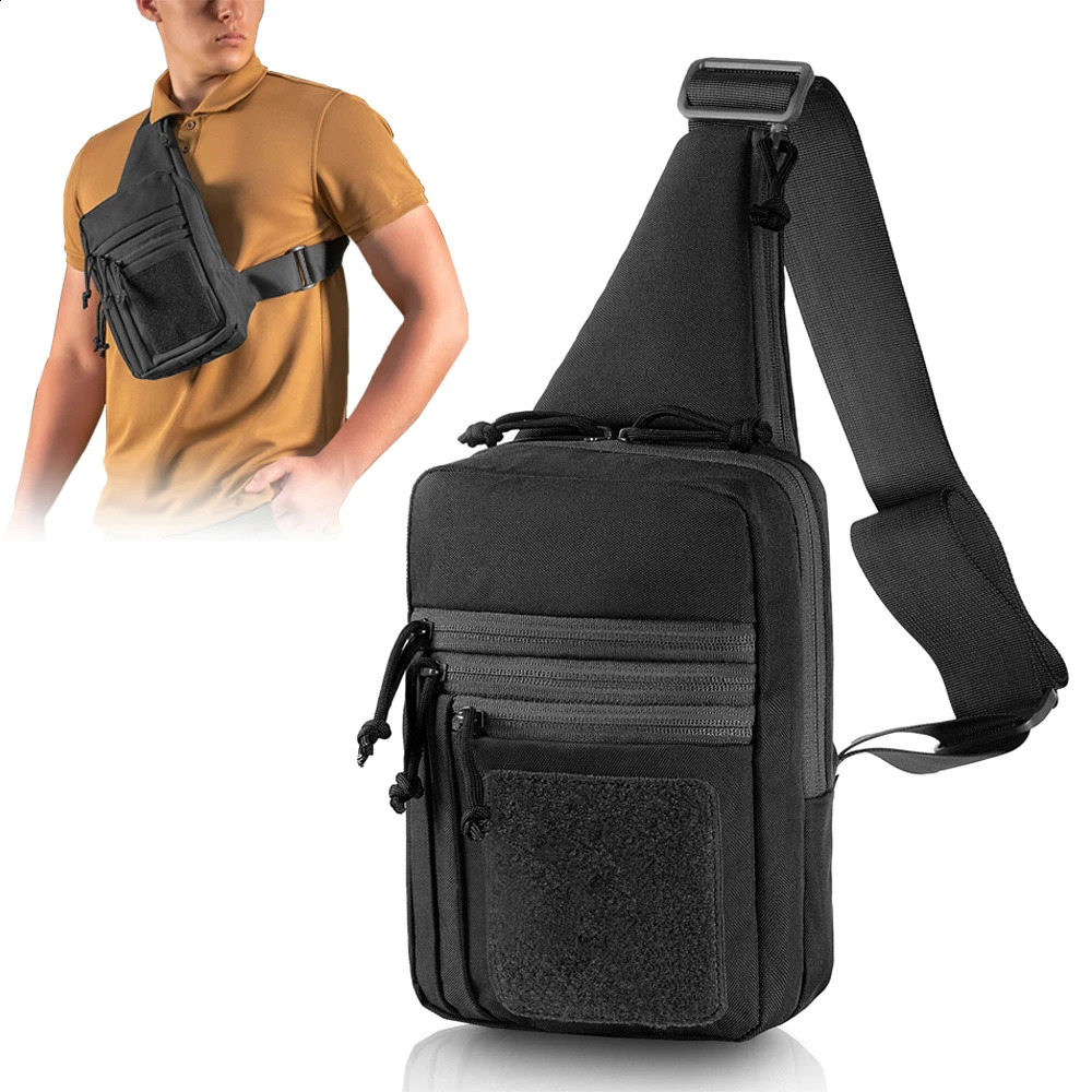 Outdoor Shoulder Chest Bag Concealed Carry Sling Crossbody Convertible Backpack for Hunting Camping 260626