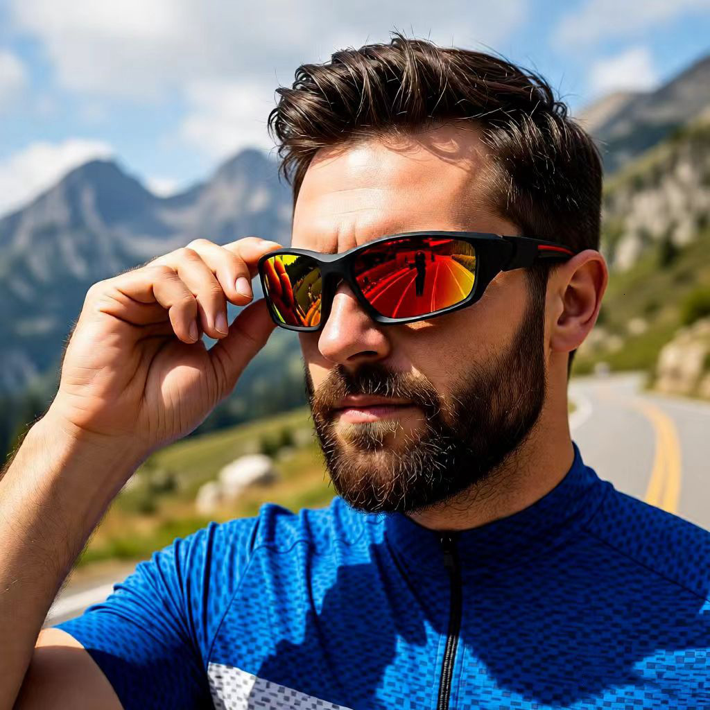 2026 Designer's New Luxury High-end Personalized Trendy Versatile Outdoor Cycling Sunglasses Hiking UV Resistant Glasses Sports Cycling Sunglasse - view 3