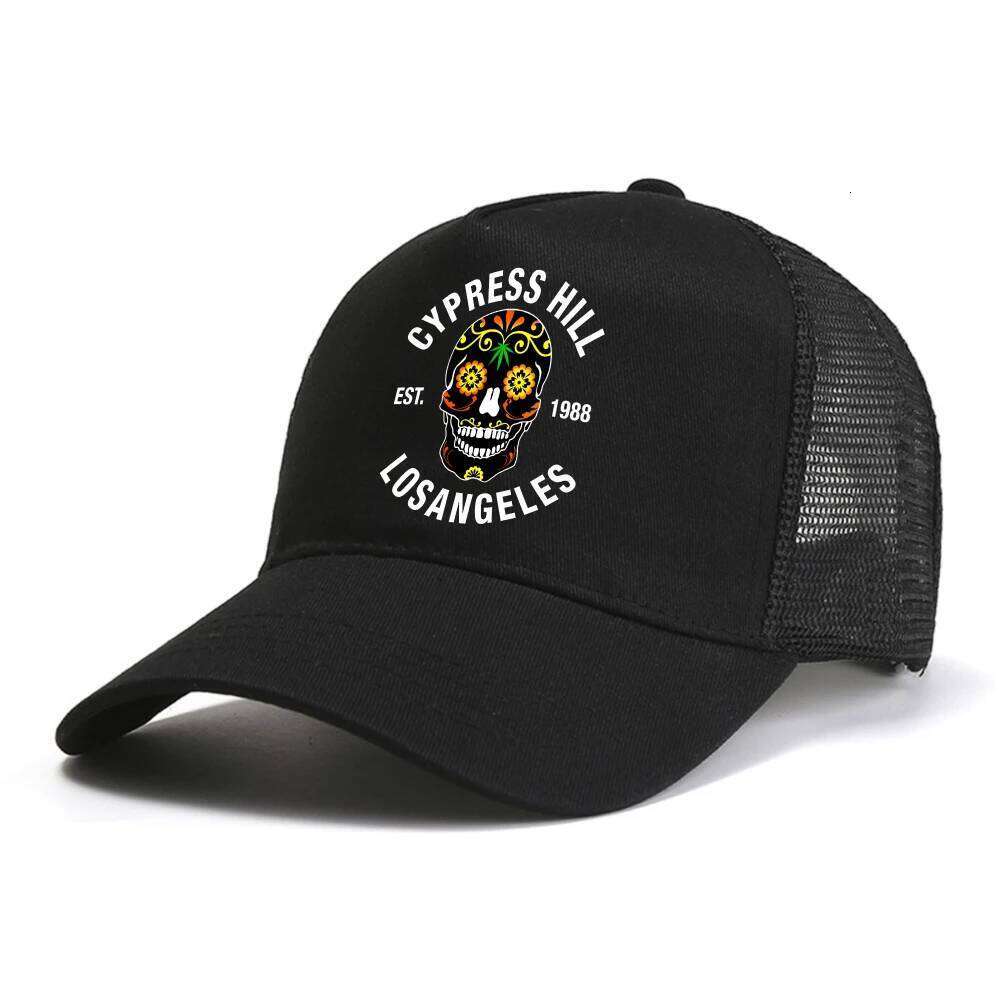 Cypress Hill - LA 1988 Sugar Skull print baseball cap fashion summer mesh Snapback hats casual adjustable breathable trucker hat W260626 - view 5