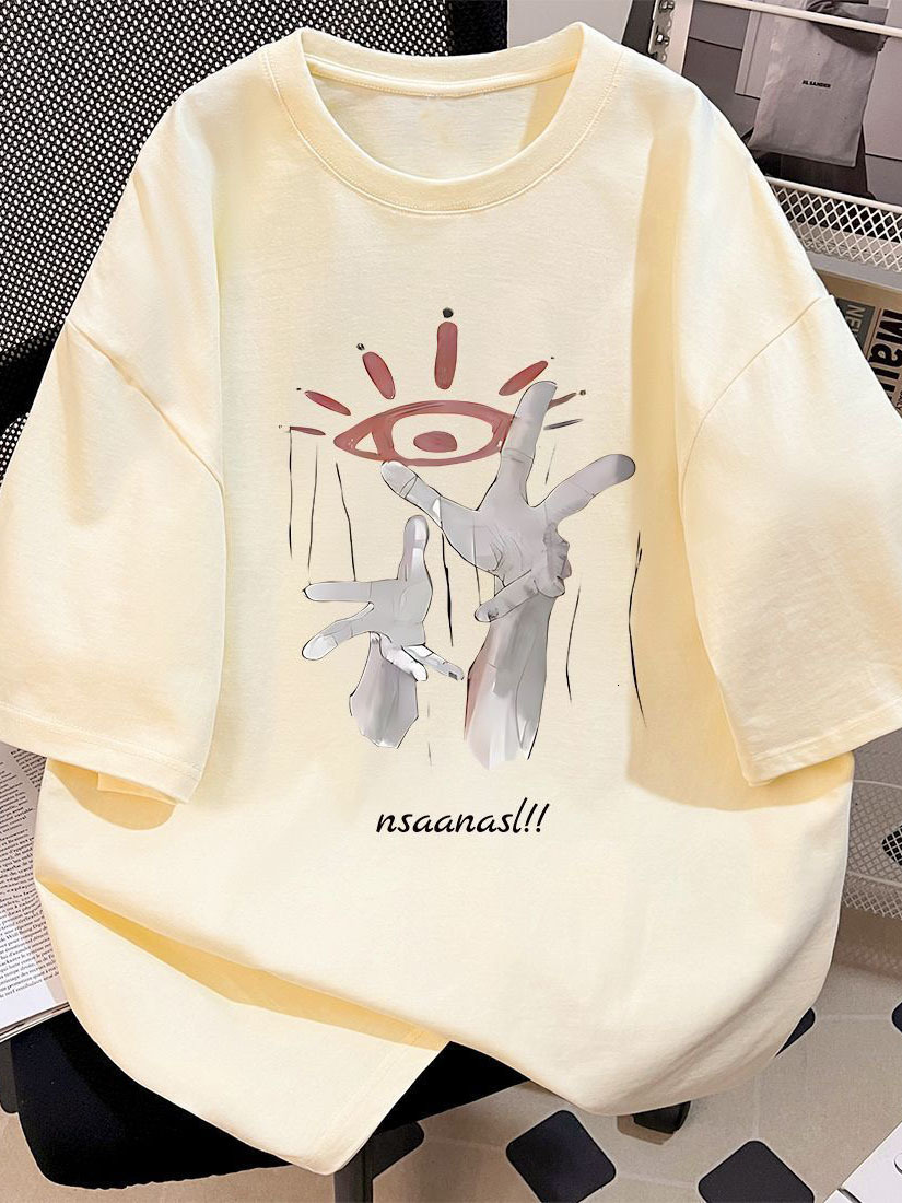 Cross-Border Foreign Trade Summer Men's New Top With Hand And Eye Pattern Print, Round-Neck Casual Short-Sleeve T-Shirt - view 7