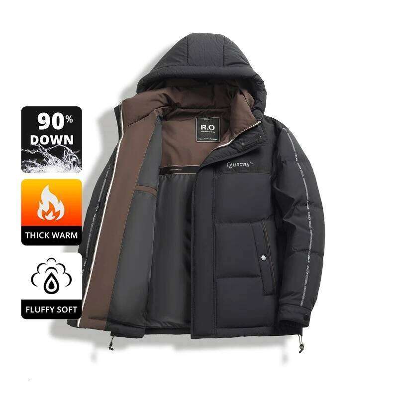 High End 90% White Duck Thick Winter New Brand Hooded Casual Fashion Luxury Mens Down Jackets Windbreaker Puffer Coats W260626 - view 7