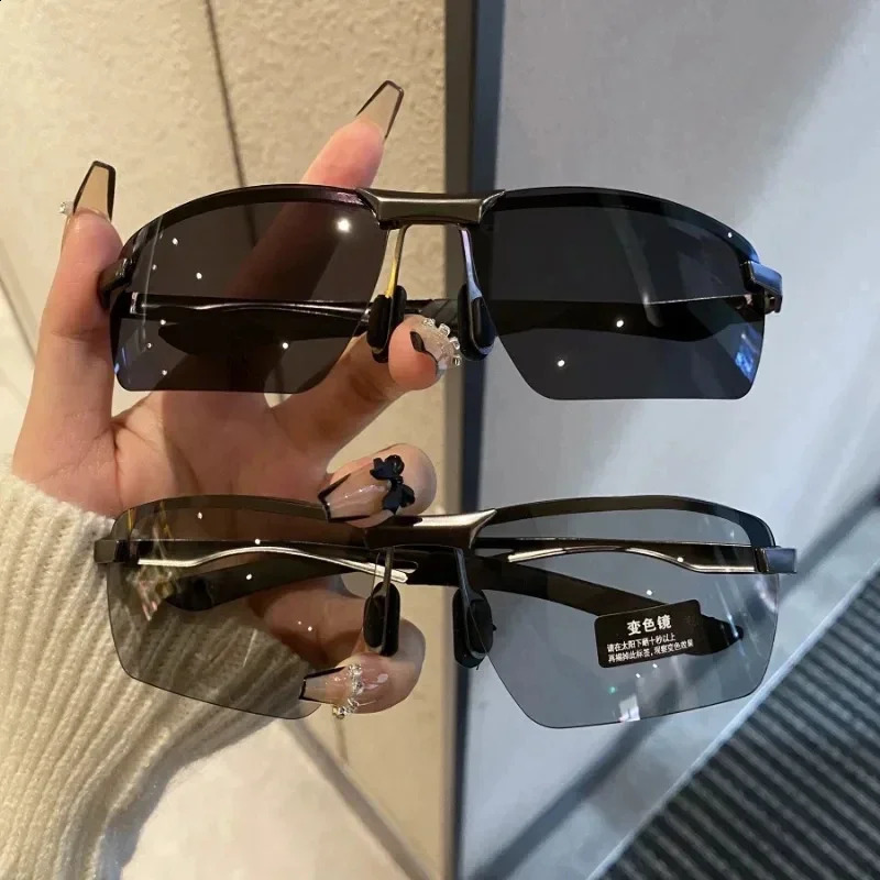 Pochromic Mens Sunglasses Men Driving Polarized Sun Glasses Male Outdoor Sports Cycling Night Vision Eyewear UV400 Goggles 260626