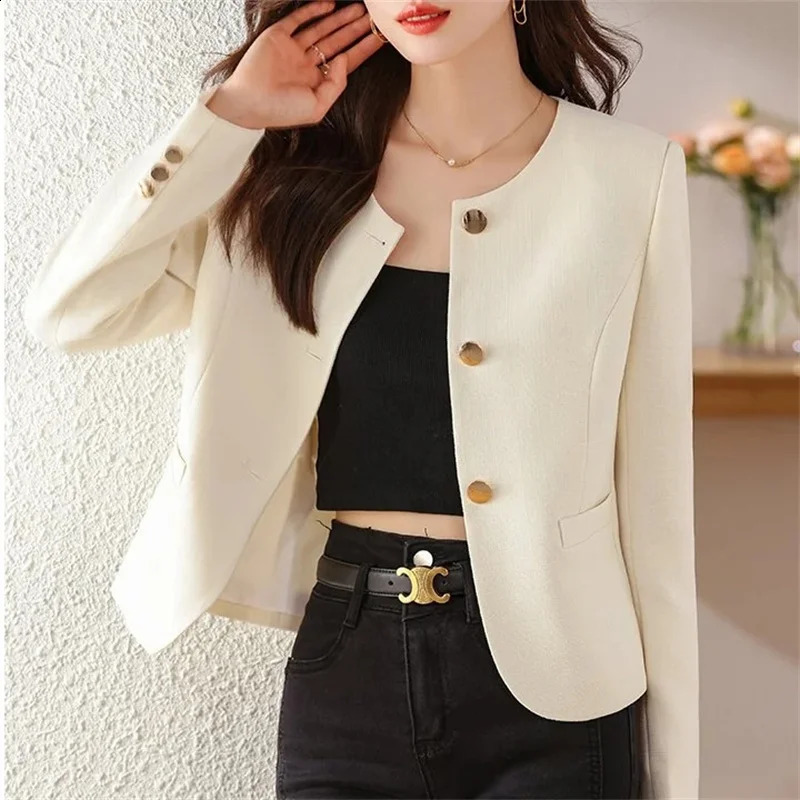 High end thin suit womens Blazer Small Fragrant Style Spring Autumn Winter Jacket Korean Versatile Short Coat Top 260625 - view 5