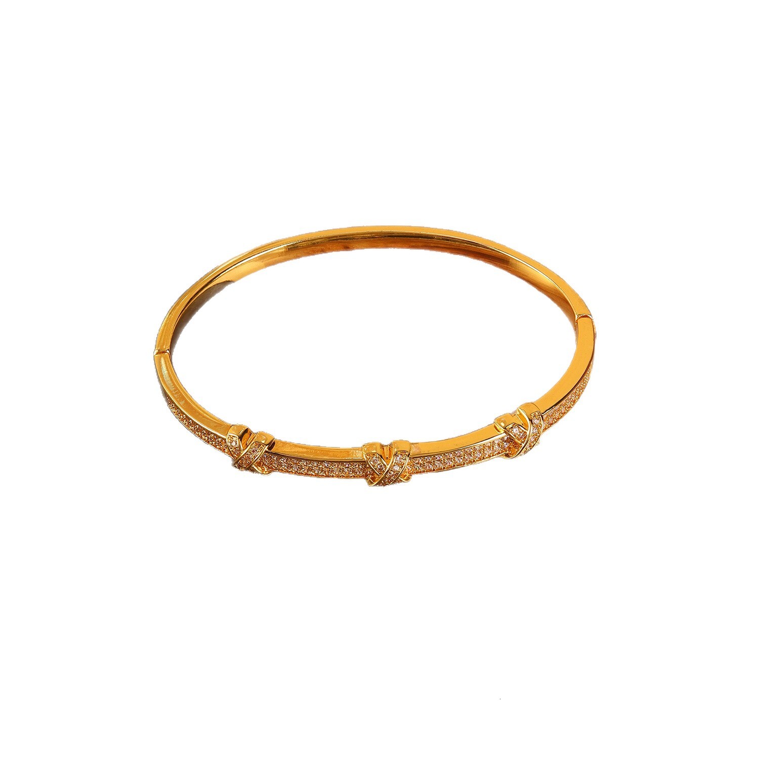 Bracelet Electroplated Zircon Letter Bracelet Light Luxury And High-End Feel Gold Fashion Trendy Versatile Women's Jewelry Wholesale - view 6
