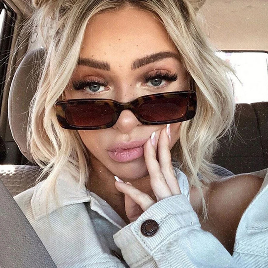 28 PCS Small Rectangle Pattern Sunglasses For Women Vintage Square Sun Glasses Female Eyewear Anti- UV400260603 - view 4