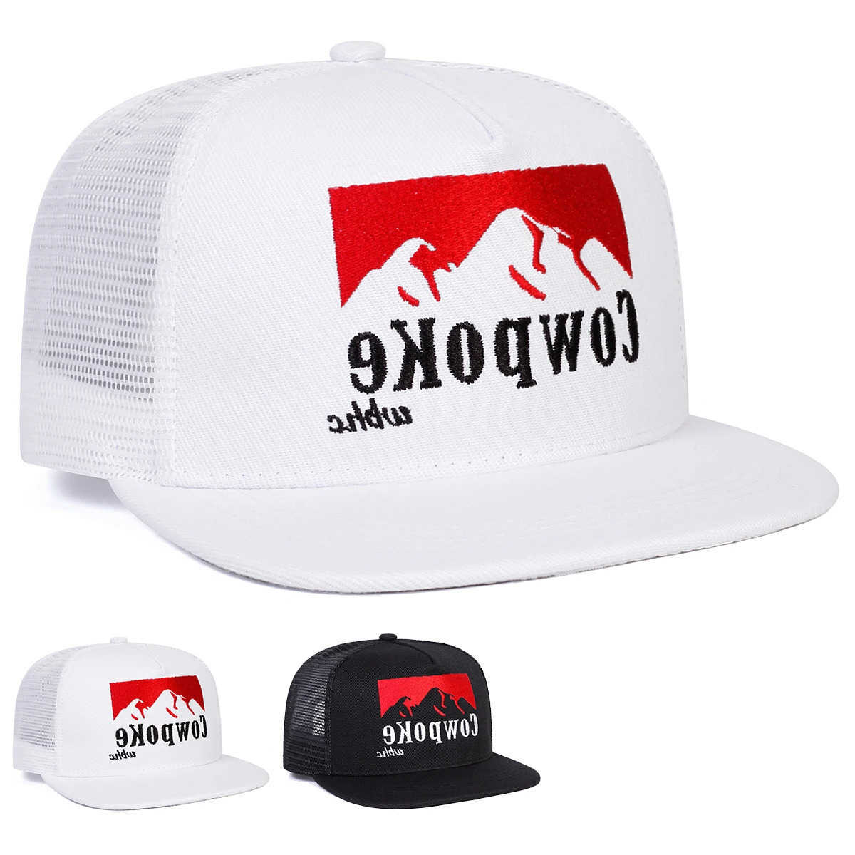 Net Unisex Hip-hop COWPOKE Embroidery Hats Spring Summer Outdoor Adjustable Casual Baseball Caps Trucker Caps Sunscreen Hat M260626