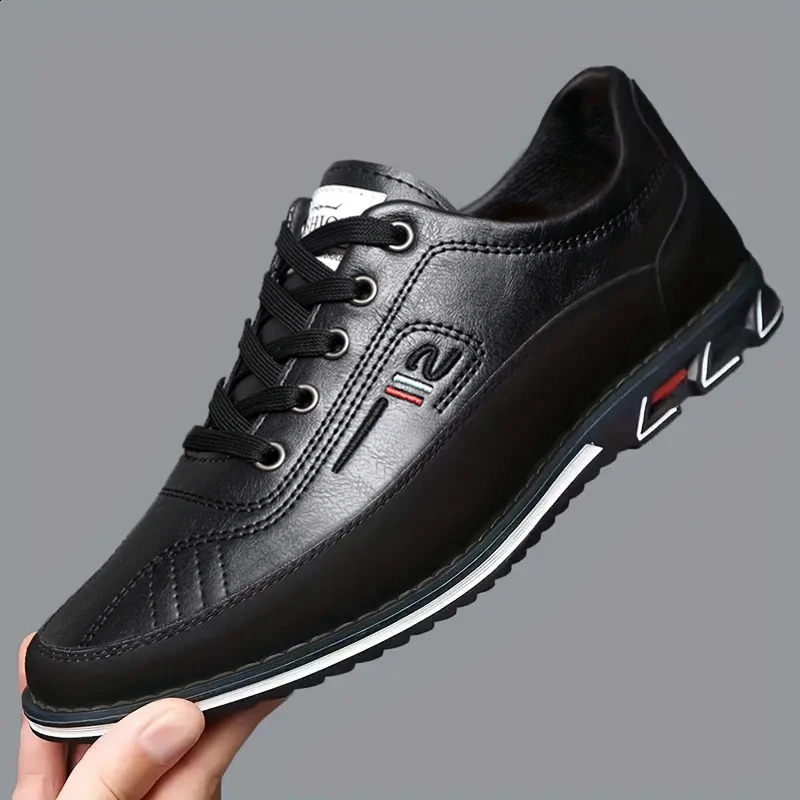 Mens Business Casual Shoes Solid Color Pvc Sole Comfortable for All Seasons 260624 - view 6