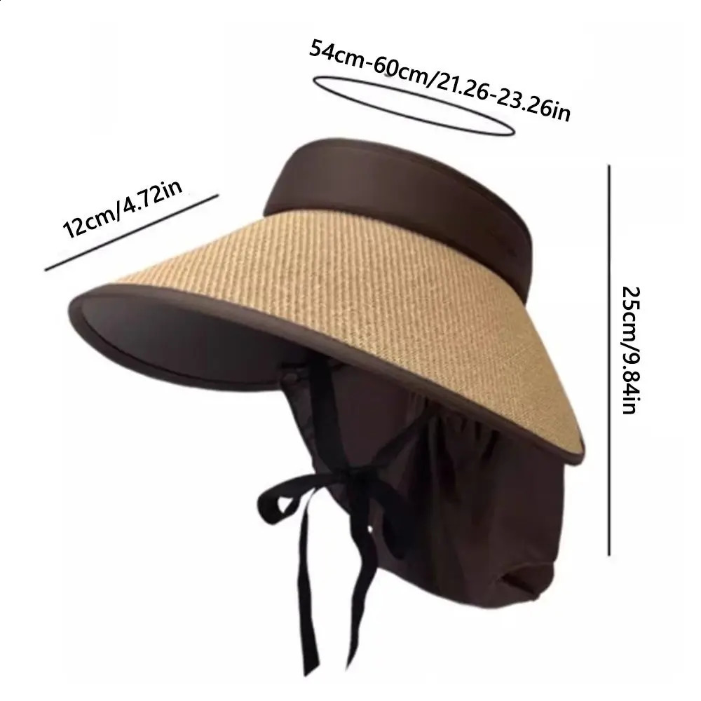 Large Brim Sunshade Hat Foldable Detachable Neck Protective UV Sun Hat Sun Protection UPF 50 Sunscreen Hat 260625 - view 7
