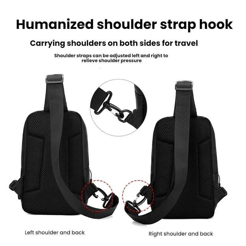 Sports Shoulder Bag Mens Casual Chest Bag Suitable for Daily Commuting Business Sports Chest Cycling M260626 - view 5