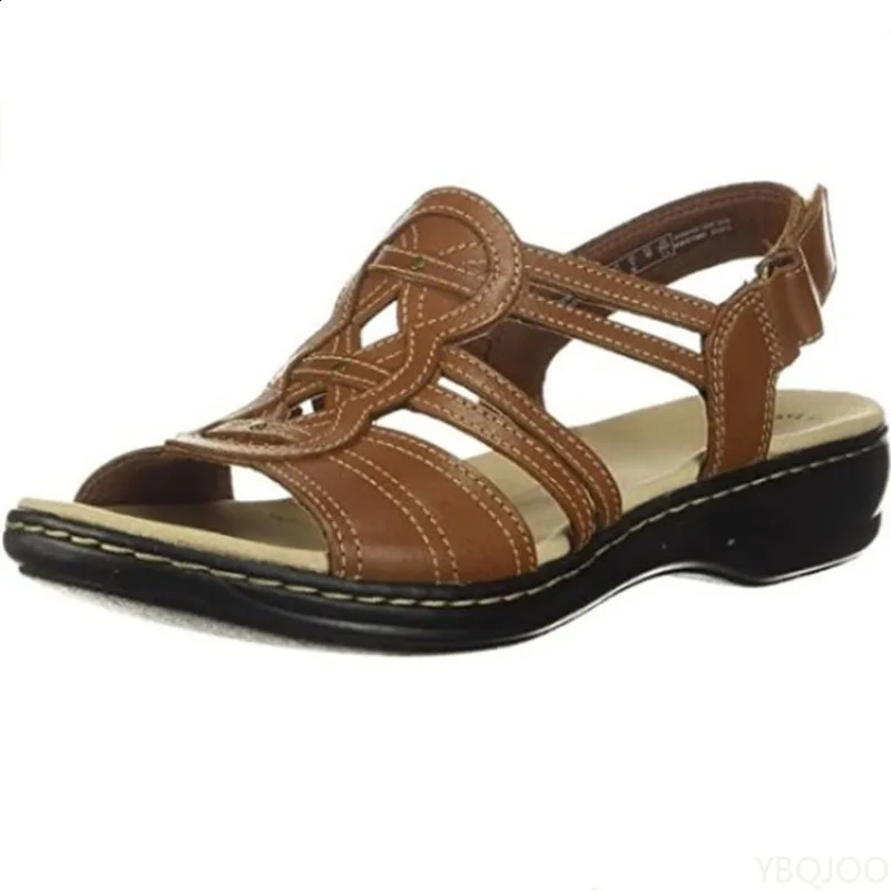 Womens Fashionable leisure Floral Sandals Wedges Outdoor Lightweight breathable Slippers Casual comfort WomenS flats 260626 - view 3