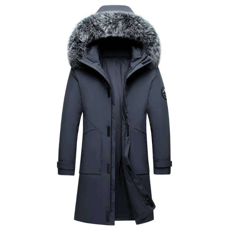 Autumn Winter Men Windproof Coats Mens Warm White Duck Down Hooded Jacket Parkas Multi Pockets Overcoat Male LZLLTT J260626 - view 6