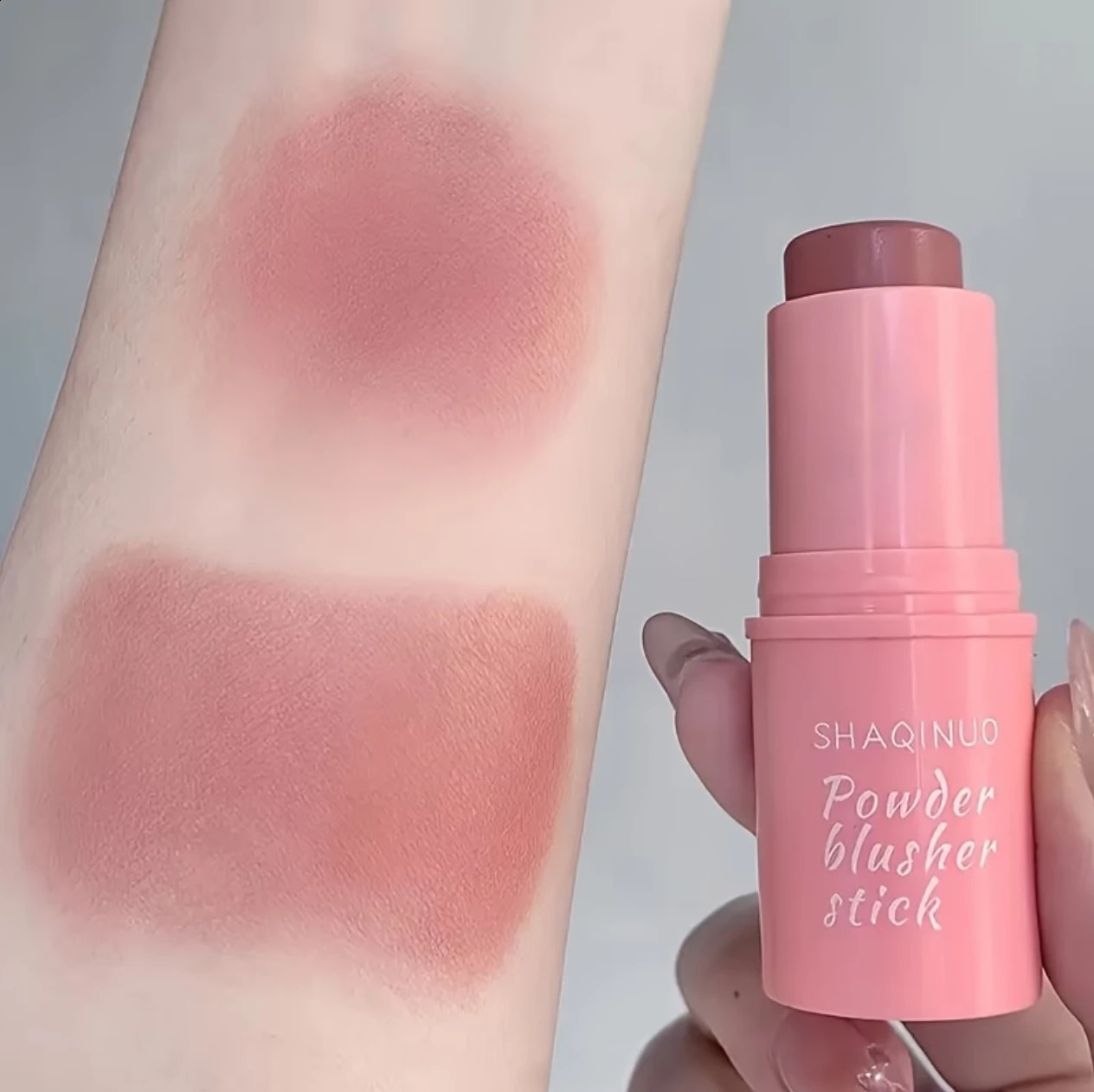 3PCS Blush Stick Set - Includes Brush Multi-functional Matte Highlighting Blush Cream Long-lasting Non-greasy and Waterproof 260625 - view 5