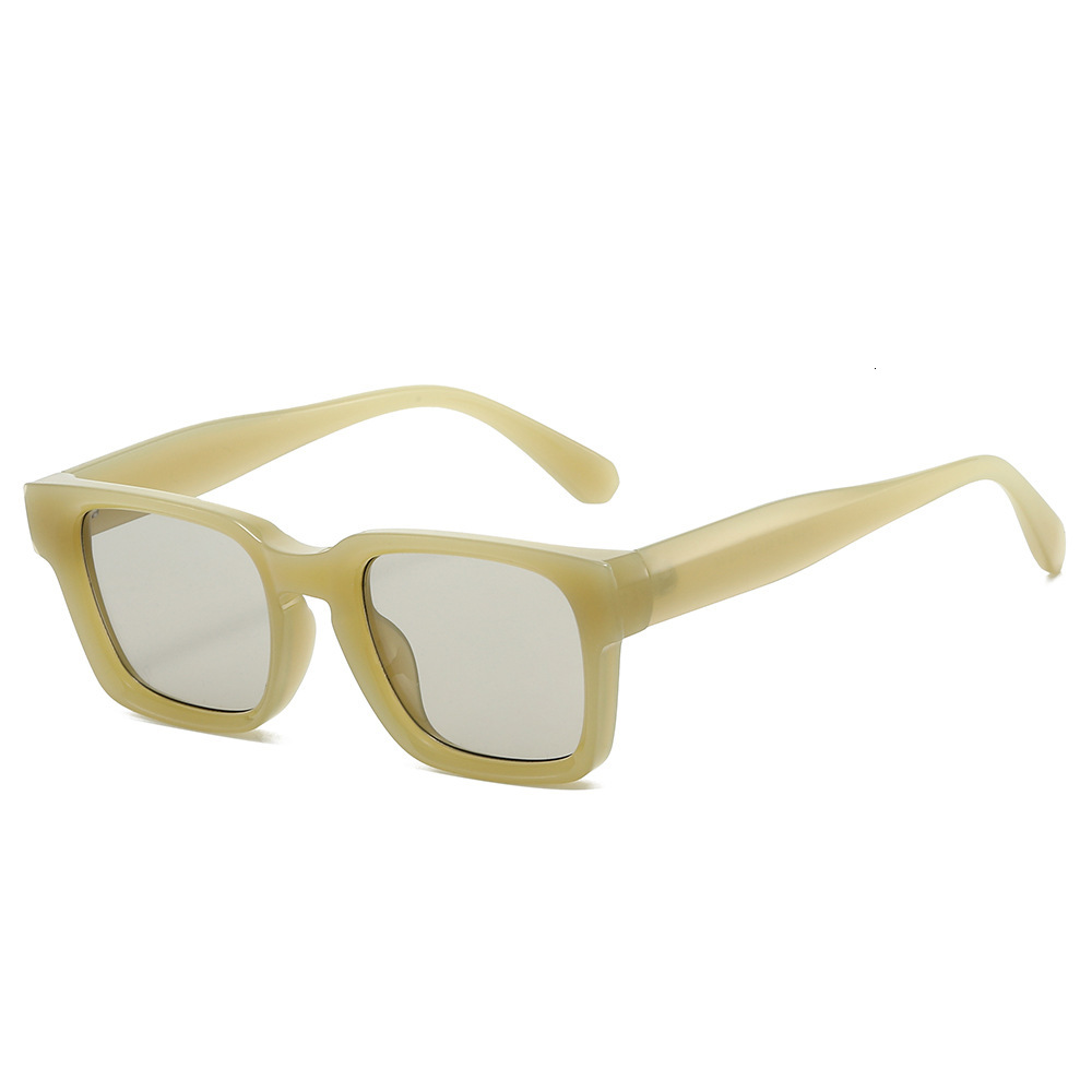 New Vintage Square-Frame Sunglasses, Fashionable Trendy, Same Style As Popular Online Influencers, Simple Versatile, Sun-Blocking And Sun-Protective S - view 5
