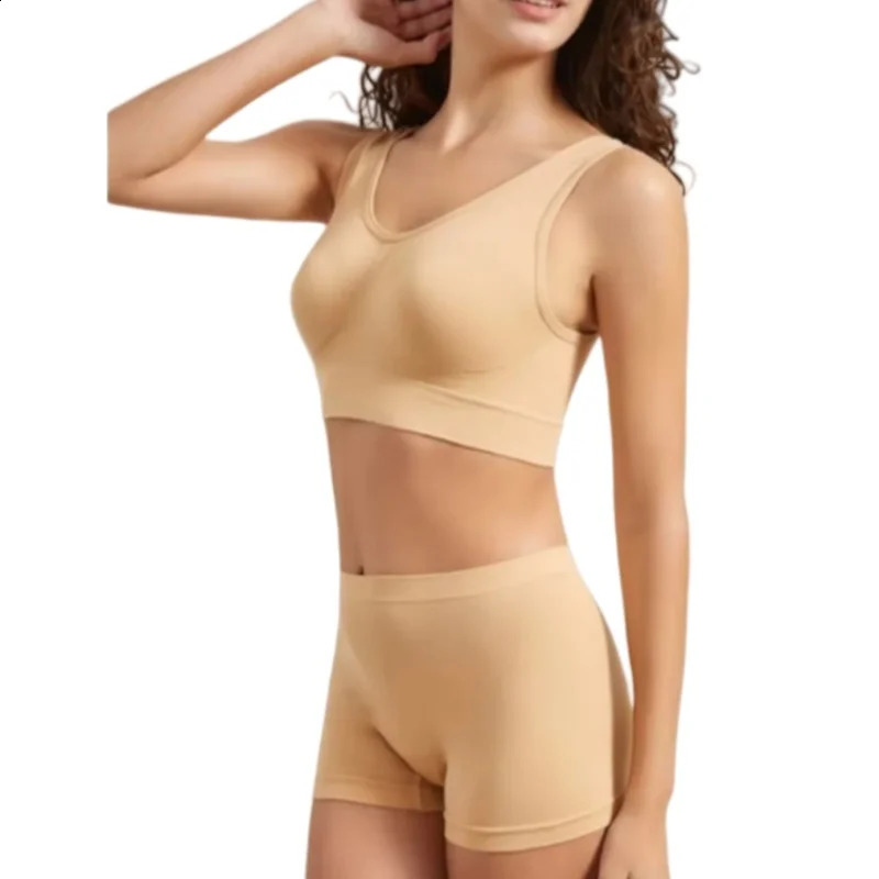 Women Seamless Bra Set Female Tanks Low Waist Boyshorts Underwear Sexy Casual Sports Panties Lingerie S5XL Intimates 260626 - view 7