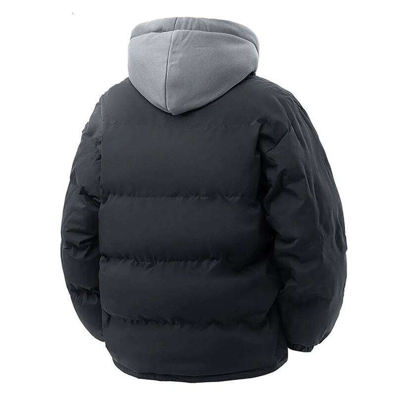 Men Parkas Thick Warm Hooded Quilted Jacket Loose Fashion Casual Cotton-Padded Puffer Coat Autumn Winter Outwear J260626 - view 6