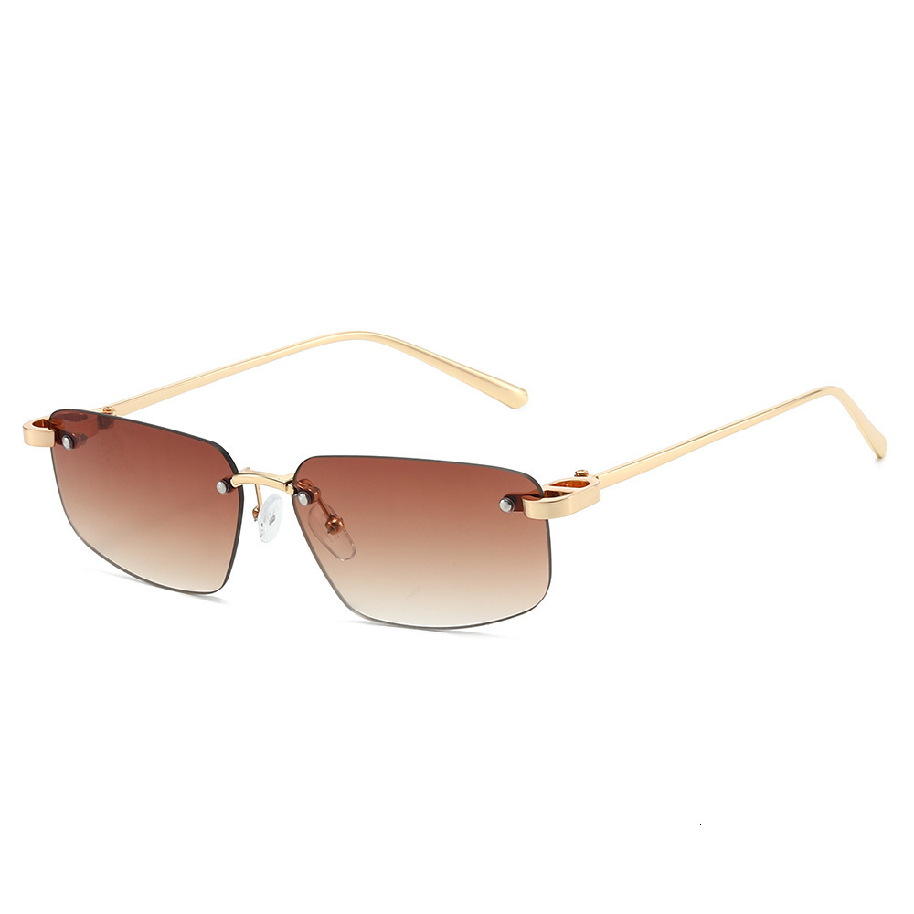26 New Models Of Metal Frameless Square Millennium Hot Girls' Style Sunglasses, Stylish And Uv-Protective - view 3