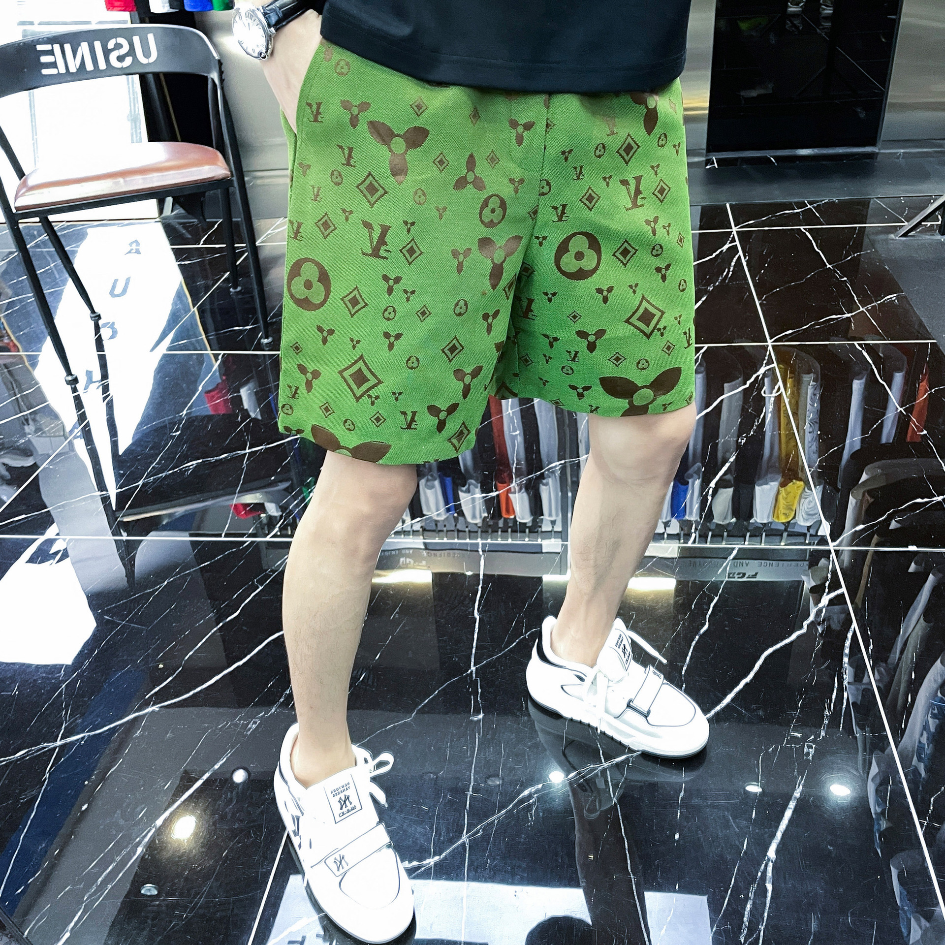 European High-End Floral Shorts, Trendy Brand, Summer New Fashion Casual Men's Beach Shorts