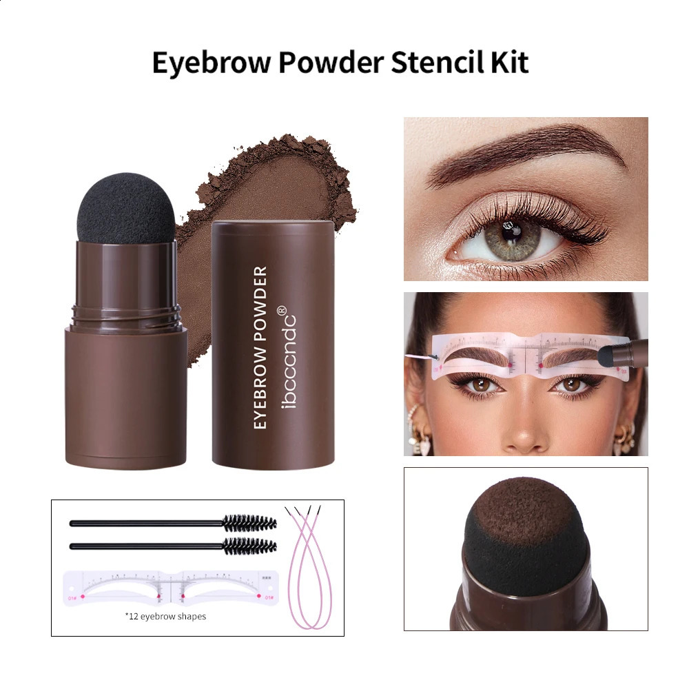 Complete Professional Makeup Brushes Eyebrow Powder Stencil Kit Waterproof Long Lasting Eyebrow Enhancers Brow Powder Stamp 18g 260626