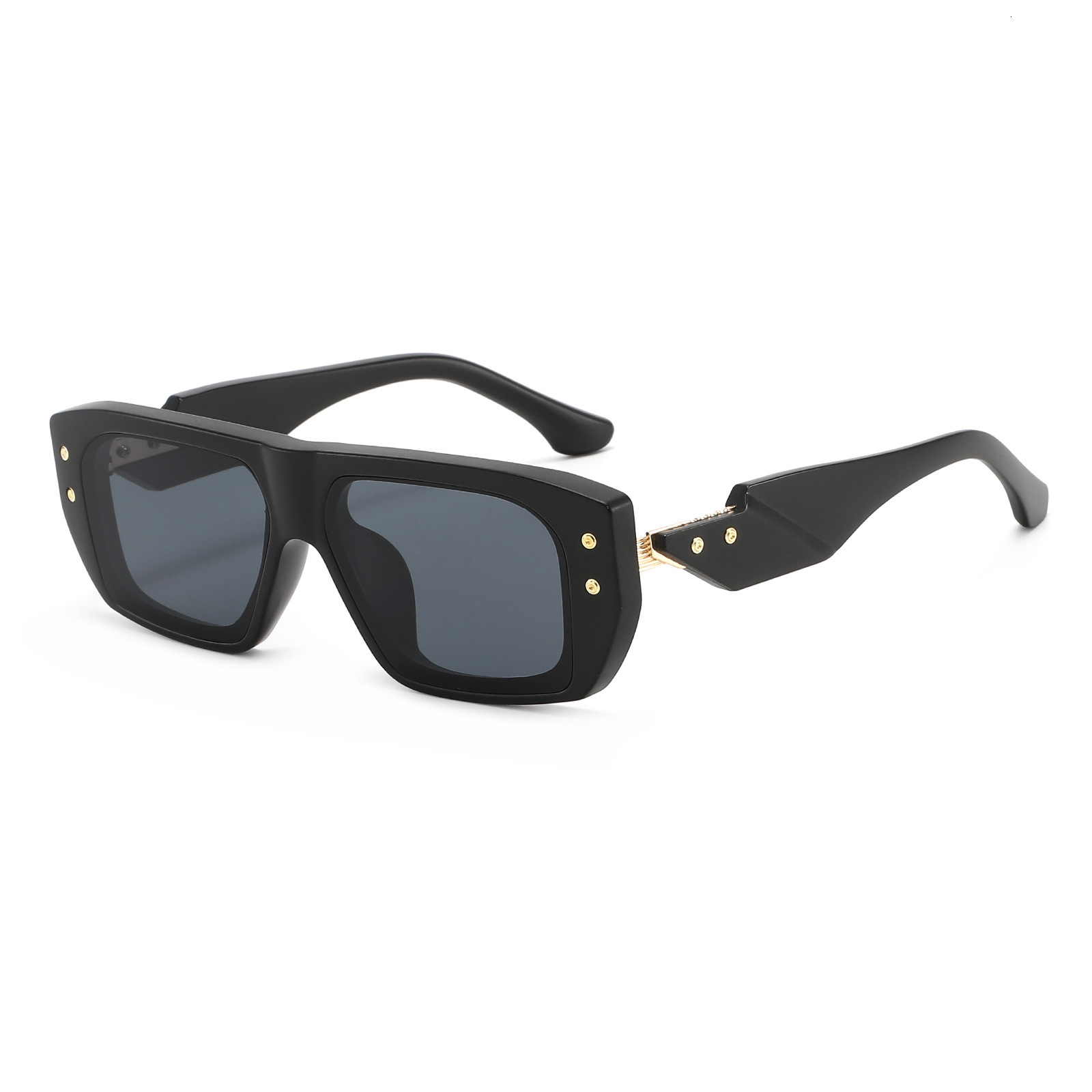 20 New Square Fashion Sunglasses, European American Style, Unique Retro Rivet Design, Trendy And High-End Men's Sunglasses - view 1