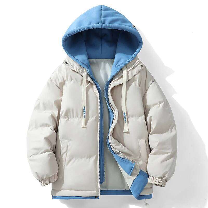 Men's Outdoor Hiking Camping Windproof Cold Proof Warm Thick Cotton Clothing Fashionable Trendy Sports Leisure Hooded Jacket W260626
