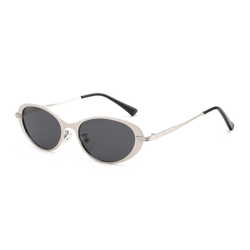 2026 New Cat-Eye European And American Fashionable Small Frame Internet Celebrity Ins Street Style Oval Sunglasses For Women - view 4