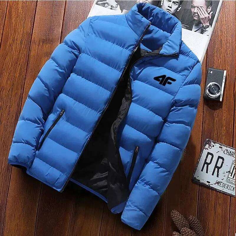 2024 New Cotton Clothing Winter Men's High Quality Casual Fashion Lightweight Business Stand up Collar Warm Coat W260626 - view 4