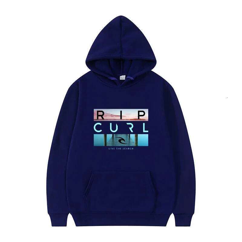 Men's hooded black casual street style sports shirt suitable for surfing and fashion enthusiasts W260626 - view 7