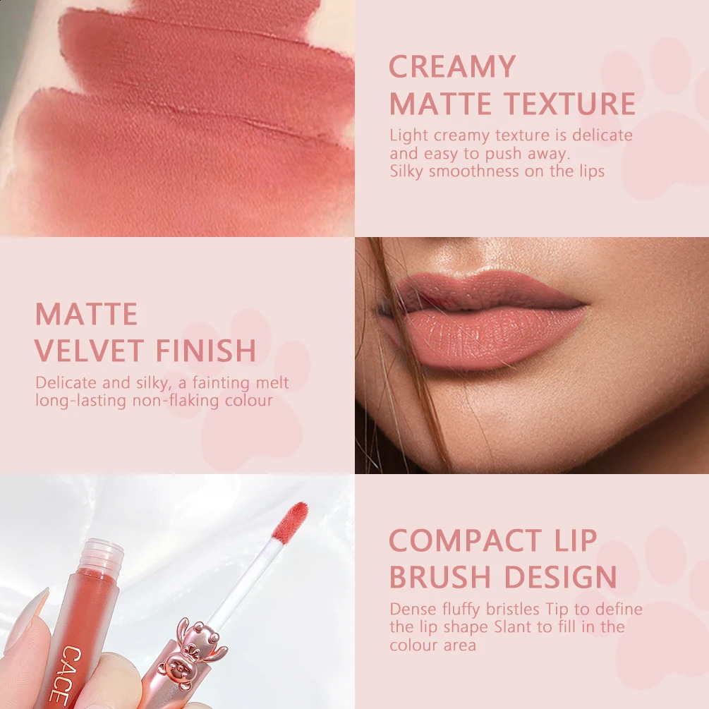 CACE Lipgloss Makeup liquid Lipstick Makeup Matte Long Lasting Waterproof Velvet Liquid Lip Stick Sexy Fashion Lips Make Up 260626 - view 4