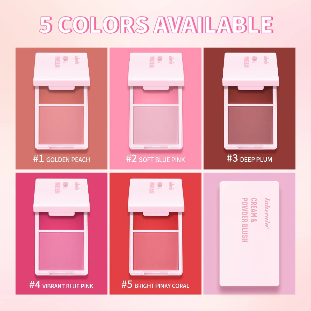 Blush Juvias Cream Powder Matte Blush Makeup Rose Pan Long-lasting Wearing High Pigment Natural Matte Blush Duo Coics 260625 - view 3