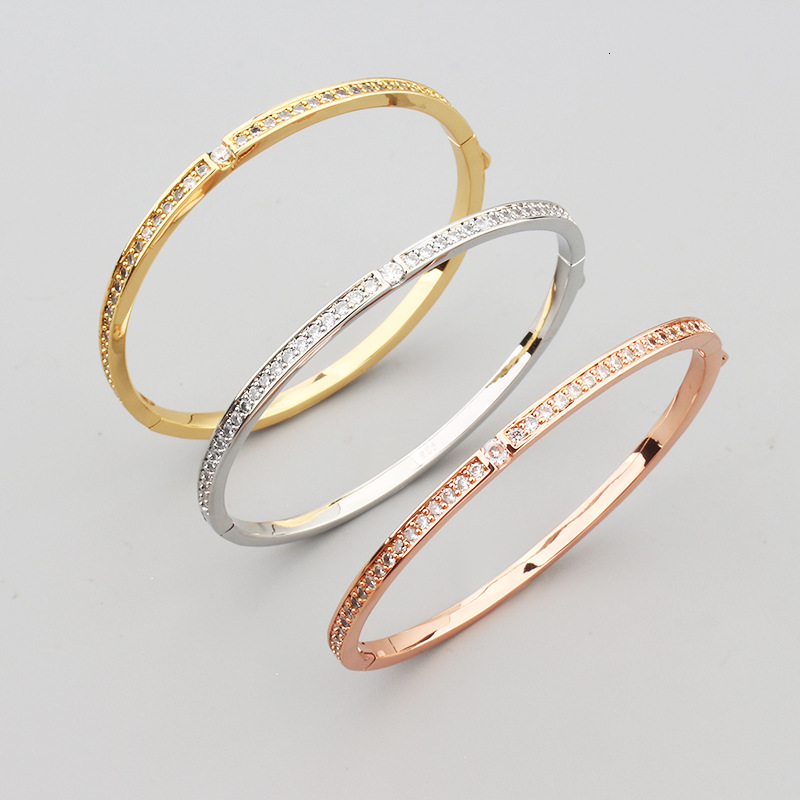 Bracelet European And American Style Elegant Light Luxury Copper Electroplated Two-Tone Women's Bracelet With Spring Clasp Wholesale Dropshipping