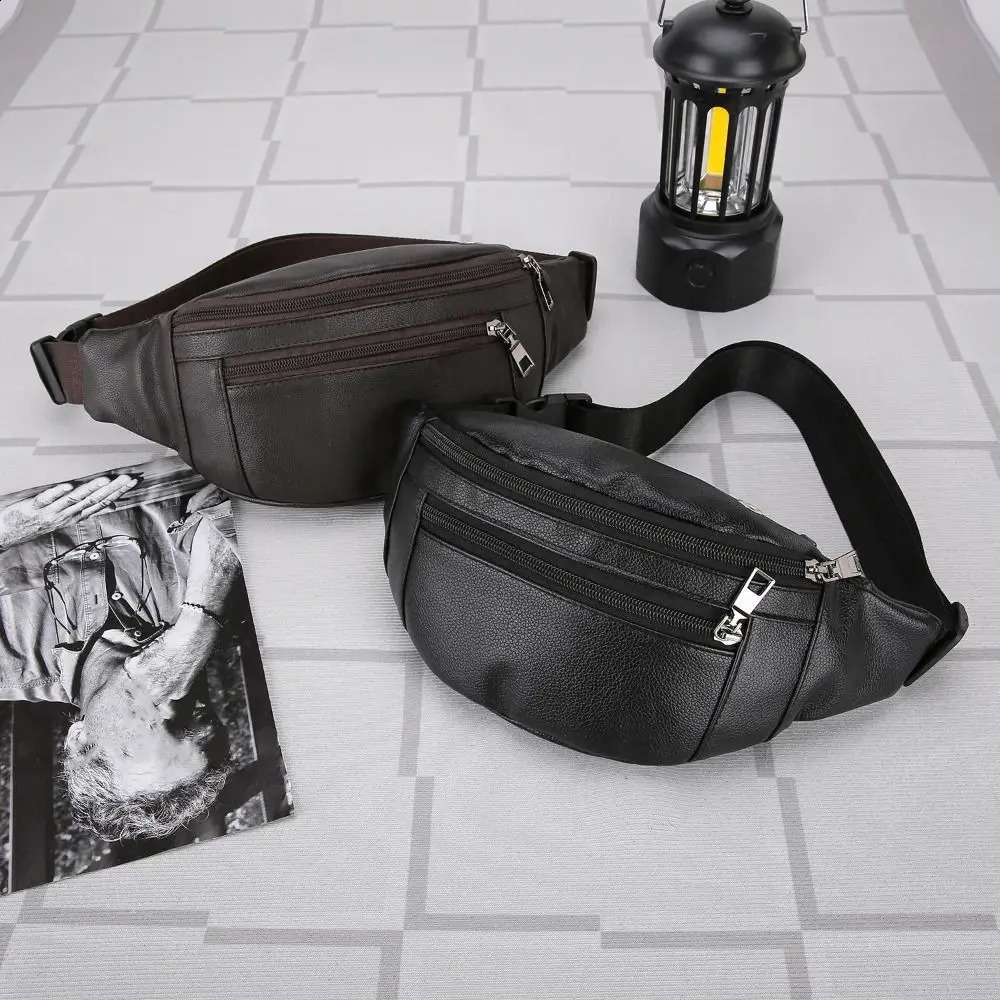 Multifunctional Crossbody Cash Wallet Outdoor Business Sporting Pack Waterproof Synthetic Leather Waist Bag for Men 260626 - view 5