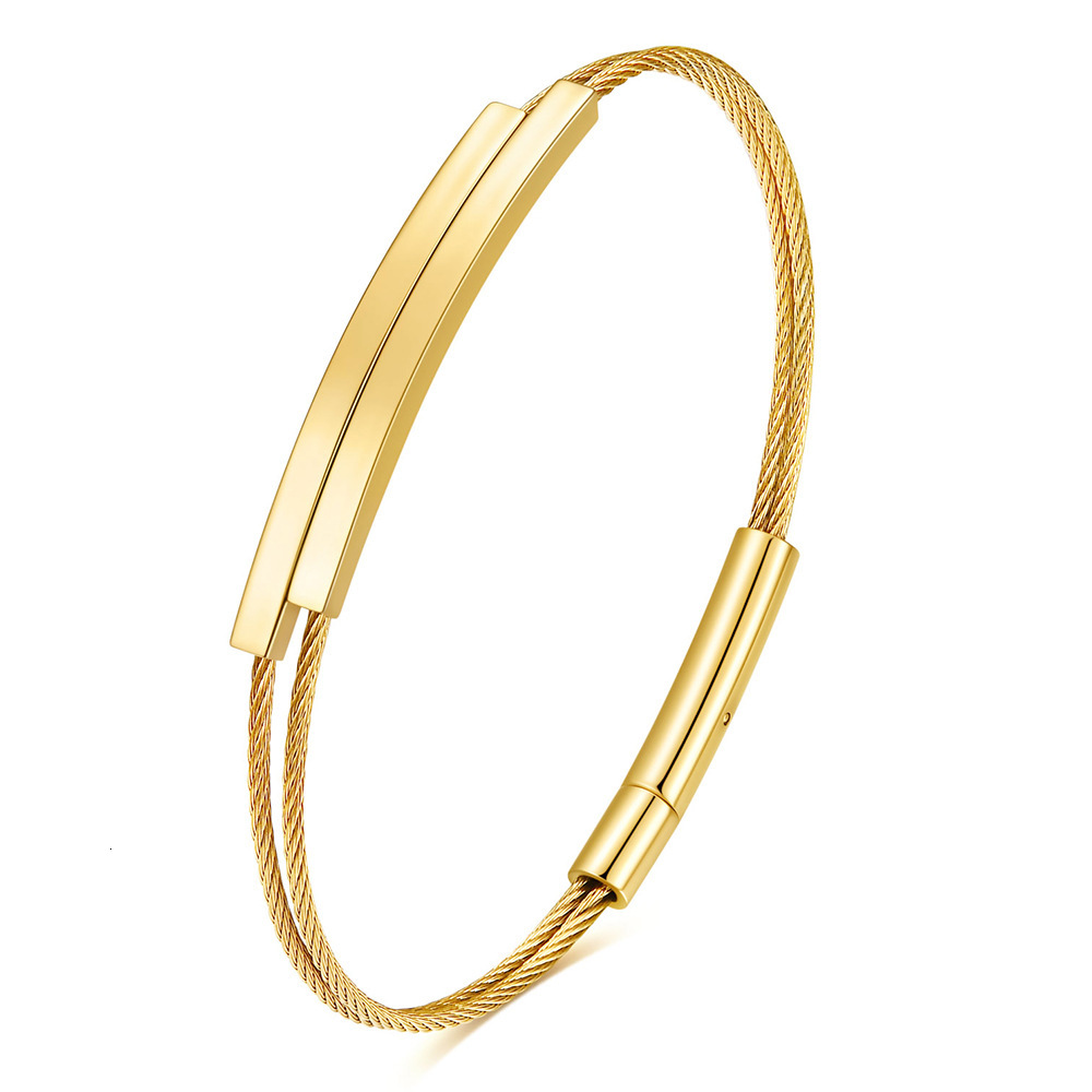 3mm Round Double-layer Cable Stainless Steel Bracelet With Wire Clasp For Women Simple And Versatile Simple Design Bangle Hand Jewelry Bijoux Gifts Wh - view 4