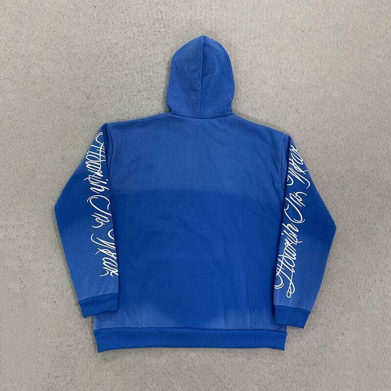 New Long Sleeve Gradient Color Loose Y2K Hoodie Street Hip Hop Style Punk Casual Top for Men W260626 - view 4