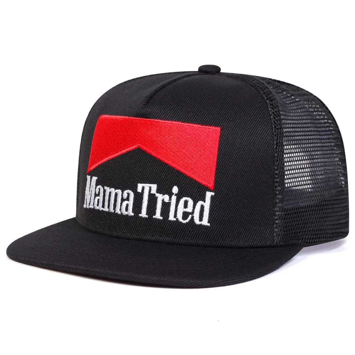 Embroidery Unisex MAMA Hip-hop TRIED Net Hats Spring Summer Outdoor Adjustable Casual Baseball Caps Trucker Caps Sunscreen Hat M260626 - view 4