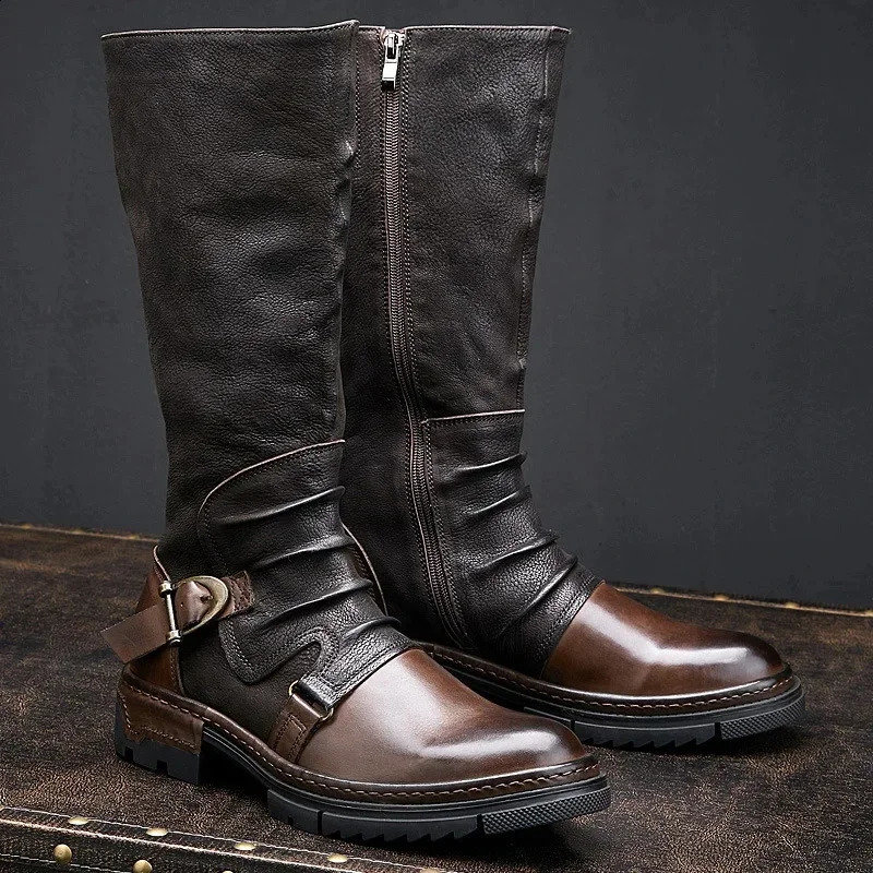 Mens Medieval Retro PU Leather Shoes Middle Ages Ankle Boots Victorian Renaissance Boots Cosplay Shoes 260626