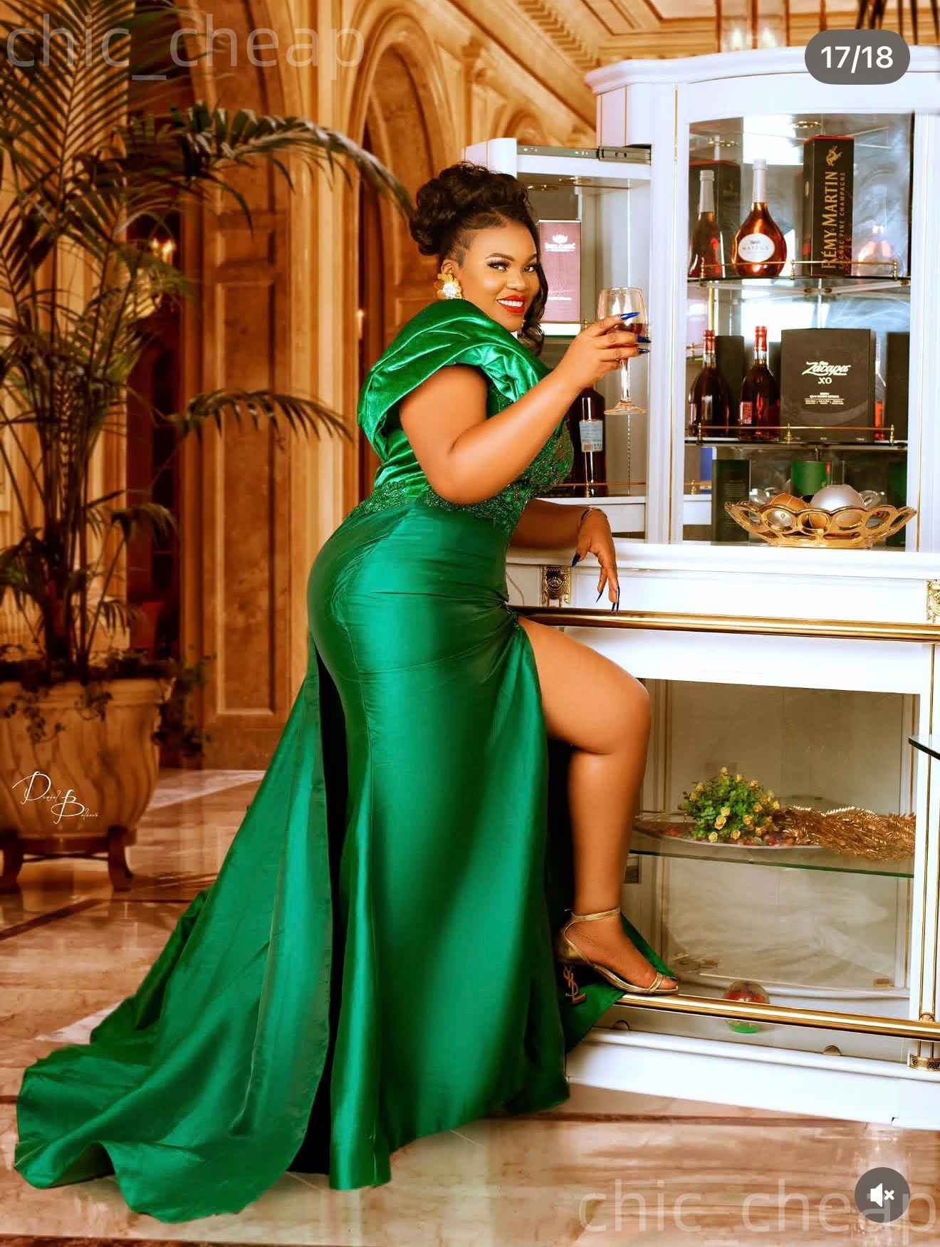 Aso Ebi Green Mermaid Prom Dress 2026 Evening Dress Beaded Crystals High Split Satin Birthday Formal Women Pageant Party Gowns Long Dinner Dresses ZJ0 - view 3