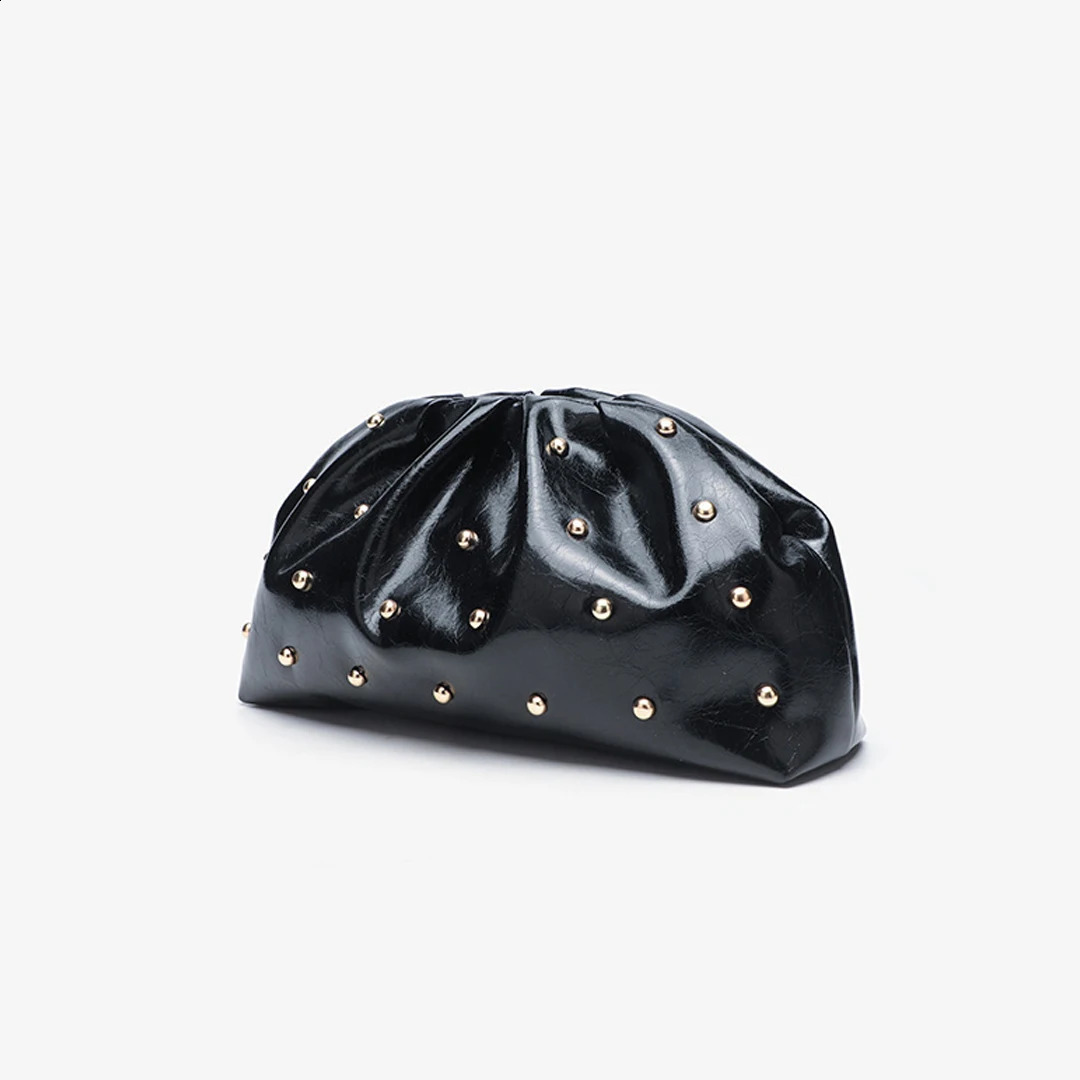 2025 Womens Zipper Handbag Fashion Simple Multifunctional Clasp Bag Mushroom Nail Large Capacity Folded Cloud Dinner 260612 - view 4