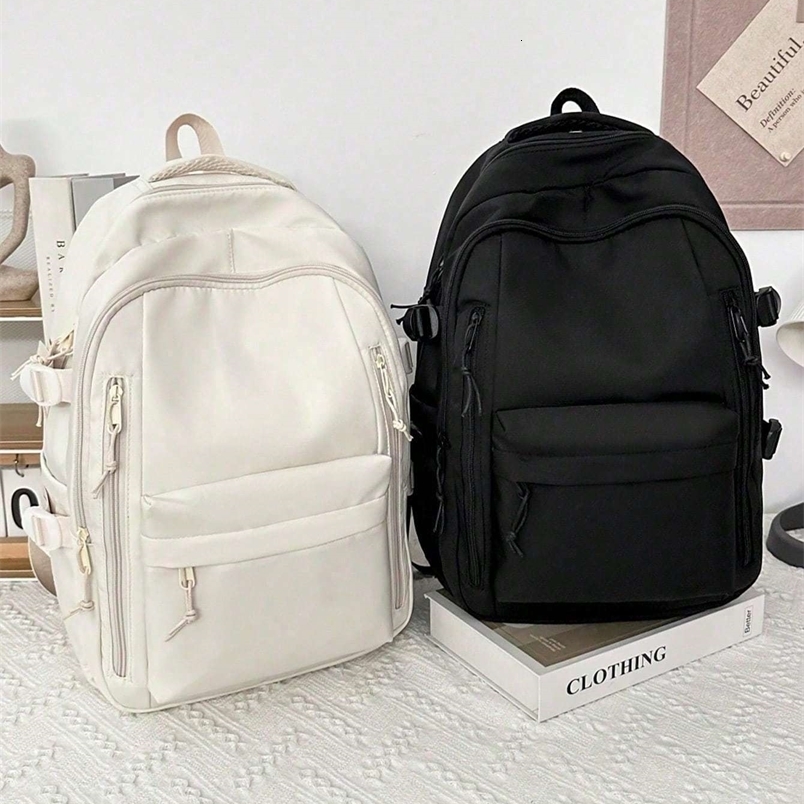 Fashionable and Casual Lightweight Nylon Backpack Large Capacity Multi Compartment Student Bag Travel Suitable for Daily Use y260615