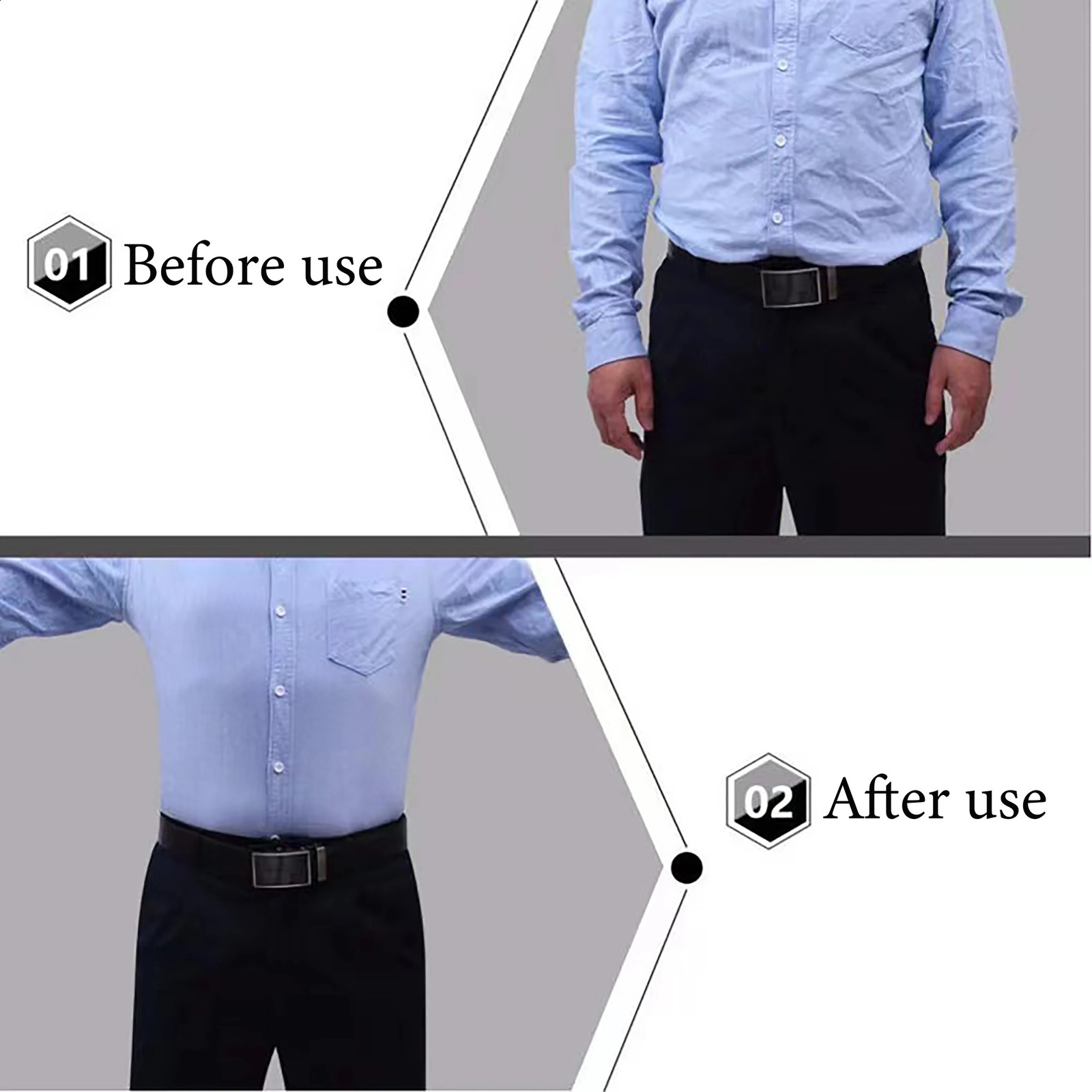 Sell Classic Black Men Shirt Stays Belt With Non-slip Locking Clips Keep Shirt Tucked Leg Thigh Suspender Business Accessory 260626 - view 4